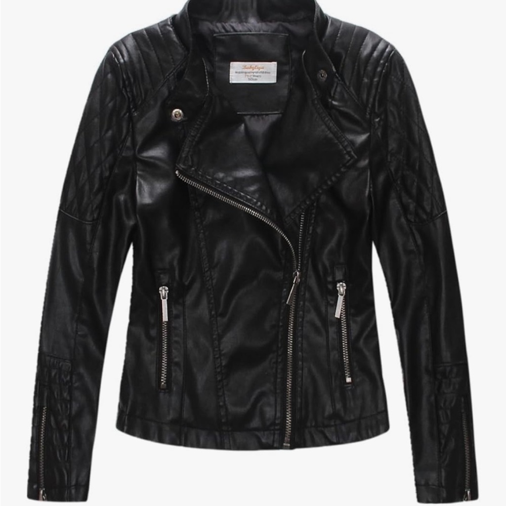 Black Quilted Leather Jacket